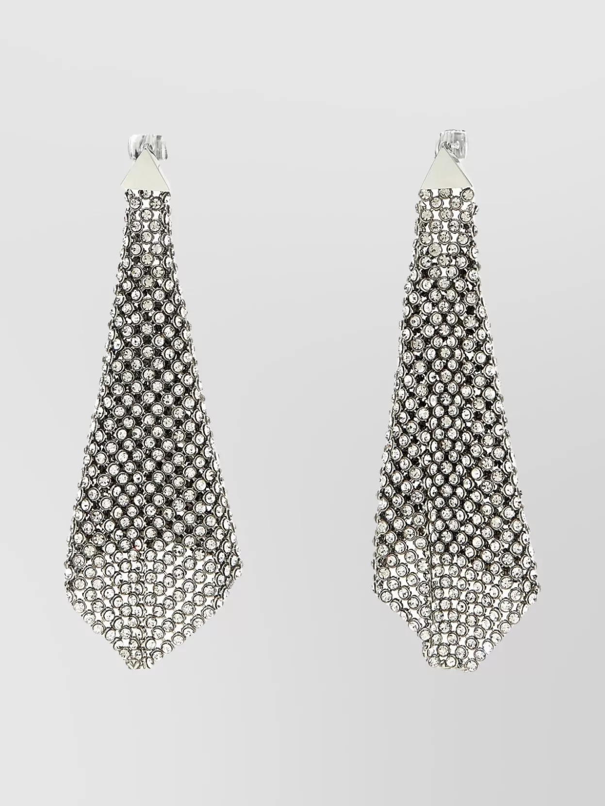 Shop Rabanne Crystal Drop Triangle Stud Earrings