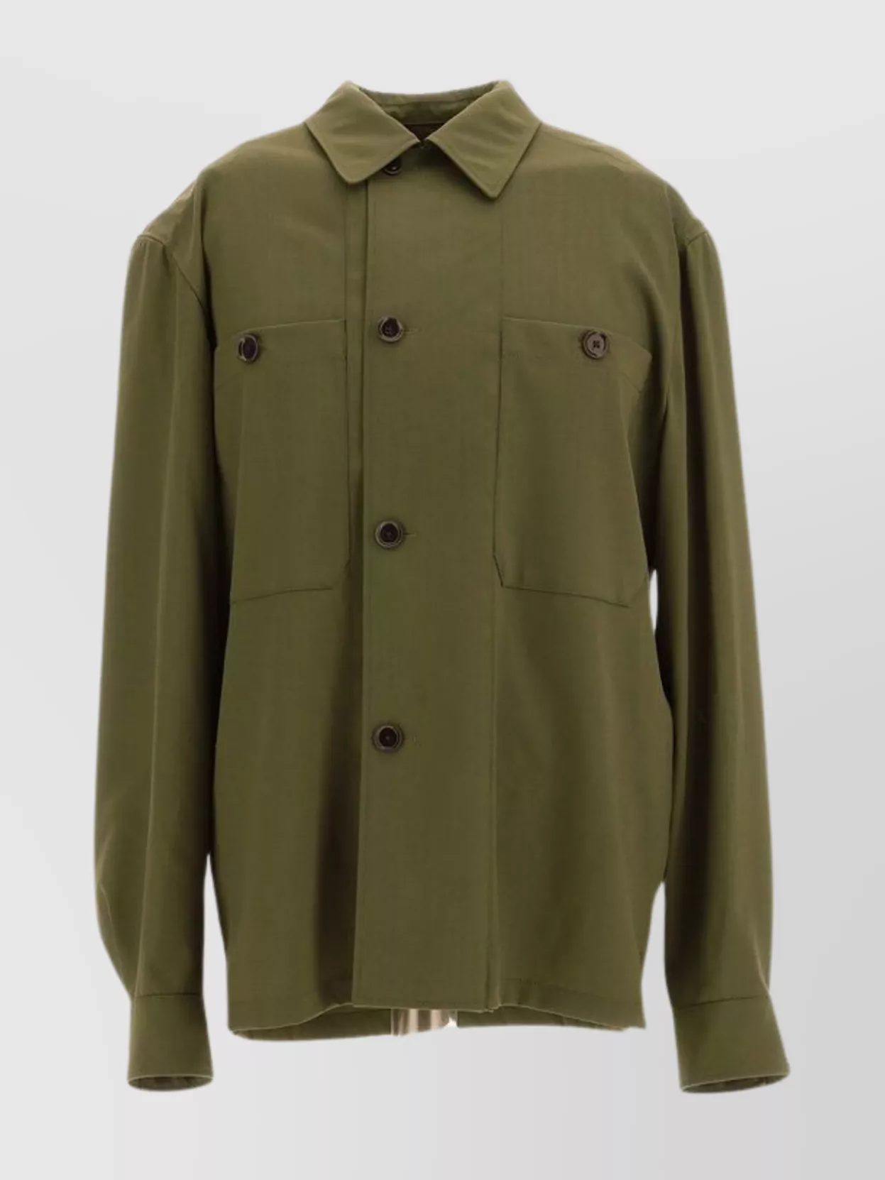 Shop Lemaire Military Shirt With Pockets And Collar