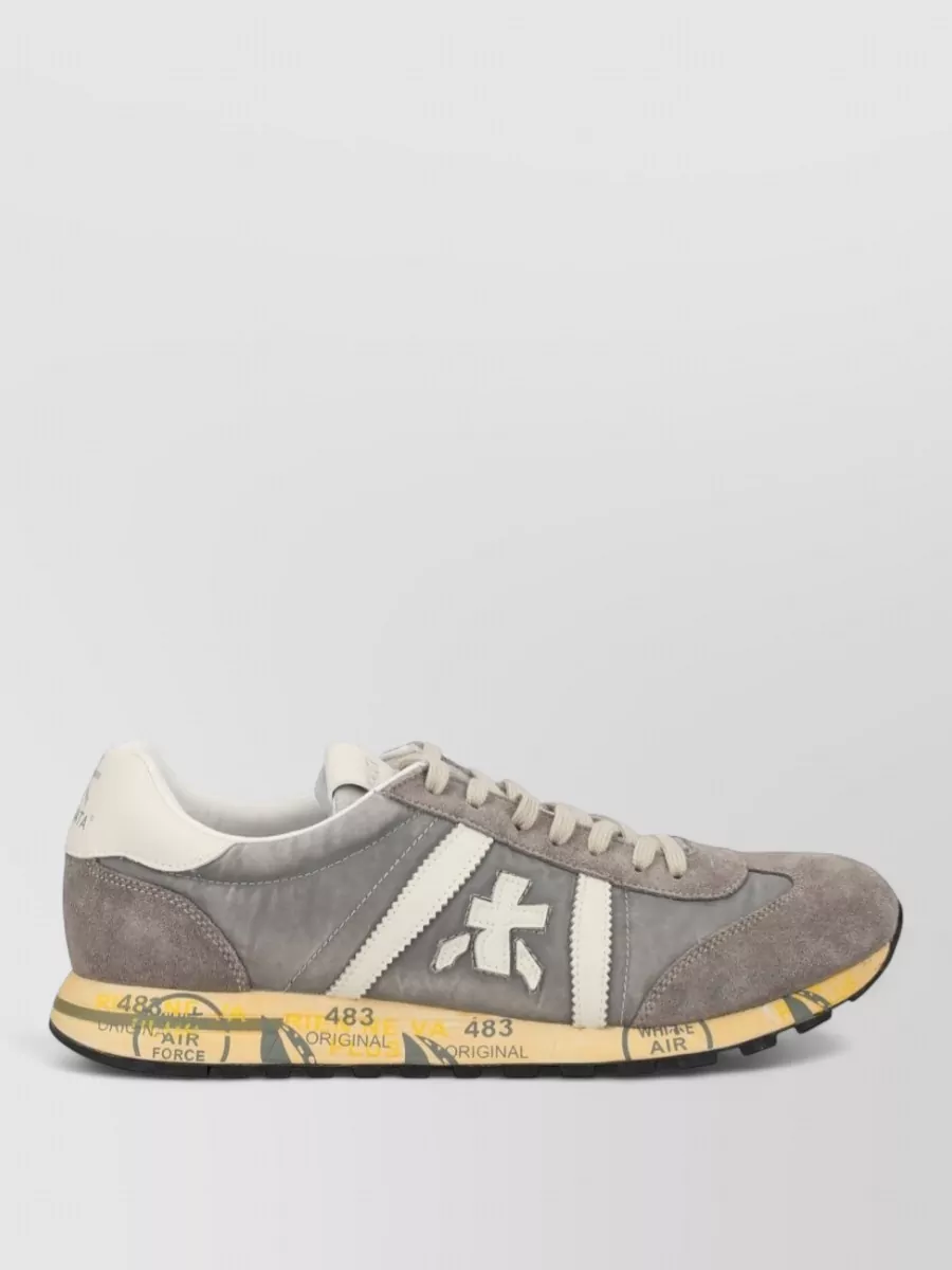 Premiata Sneakers Rubber Sole Suede Panels Design
