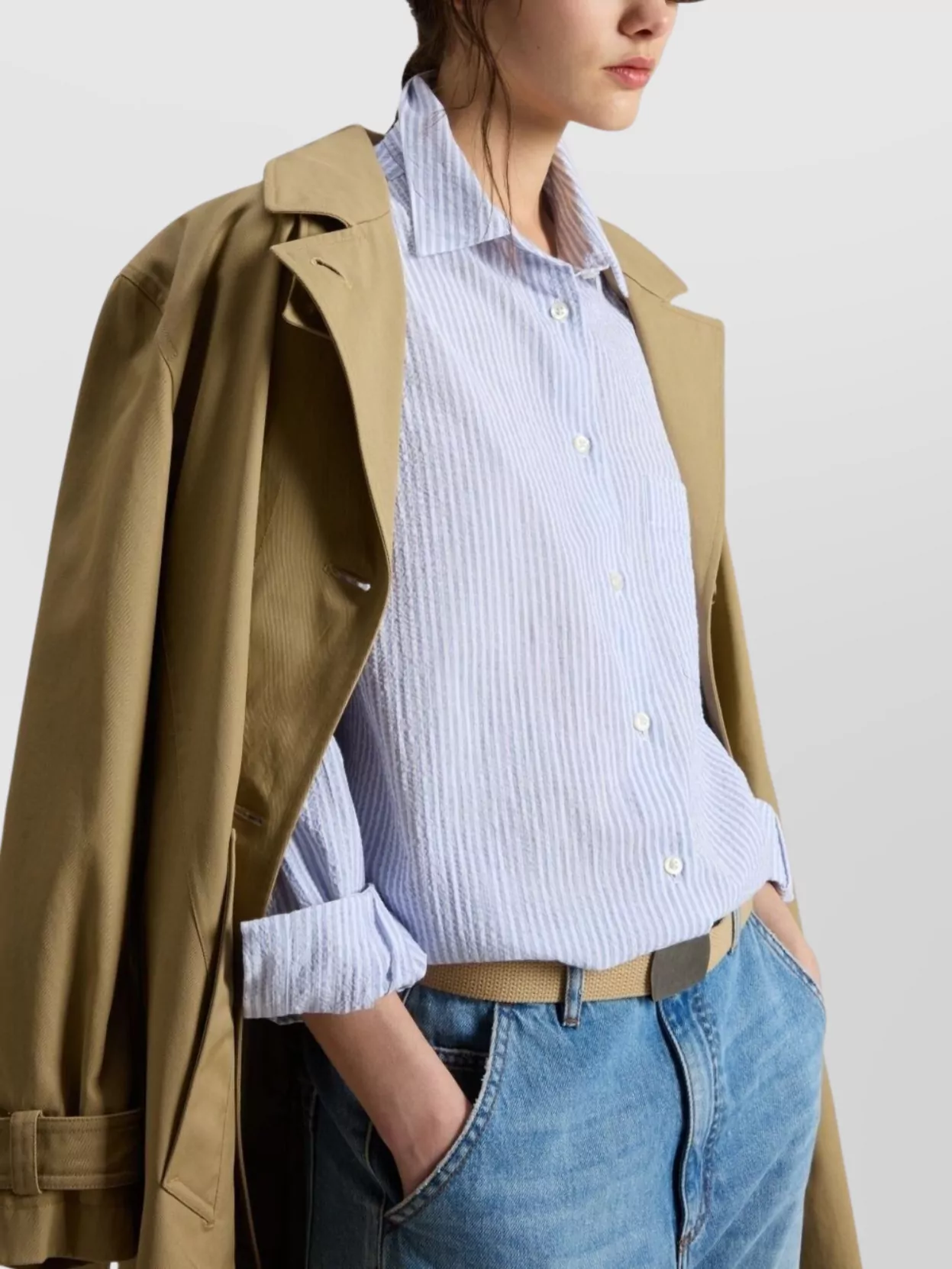 Woolrich Striped Cotton Shirt Chest Pocket