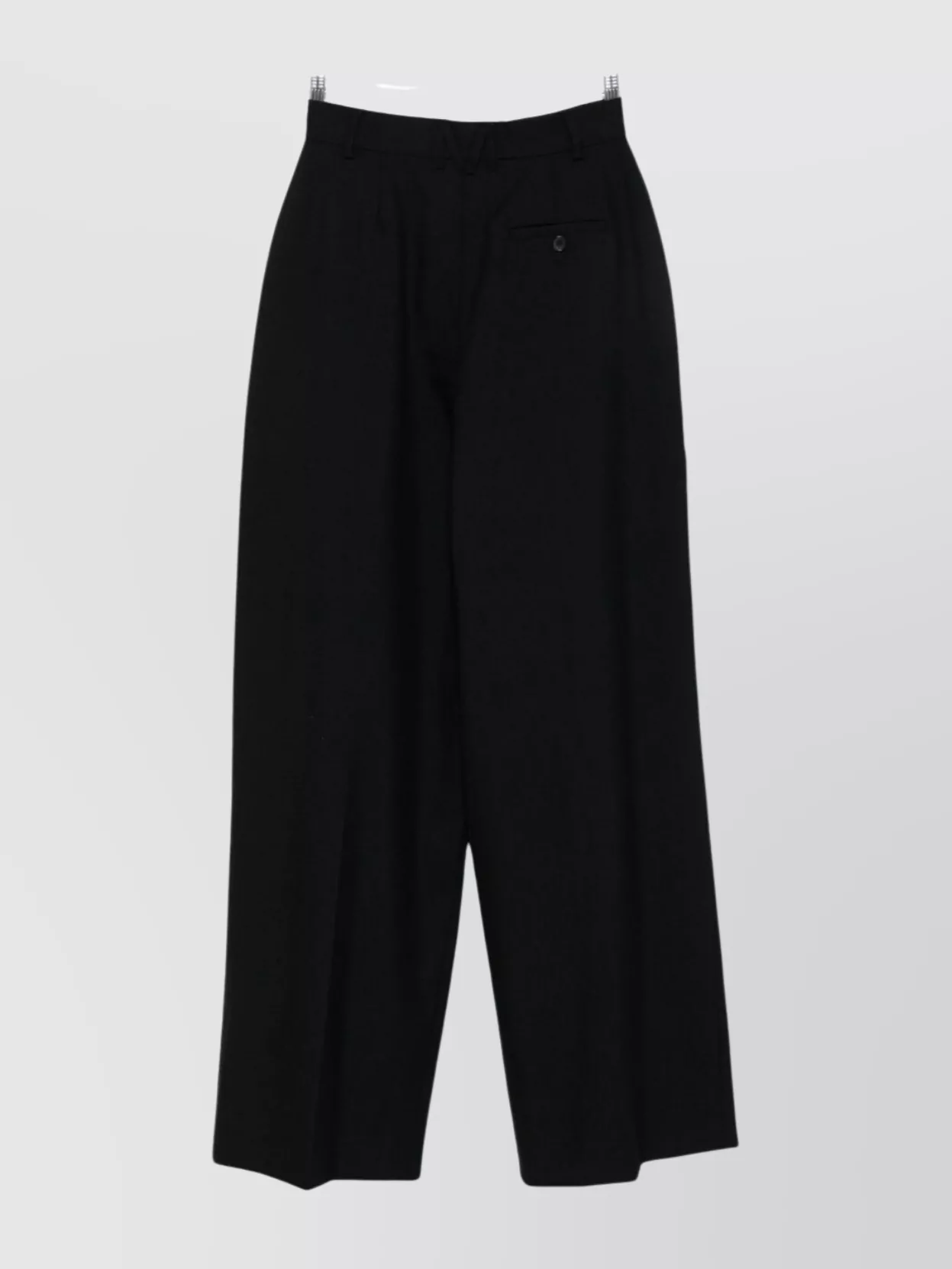 Moschino Wide Leg Trousers With Pleats And Pockets In Black