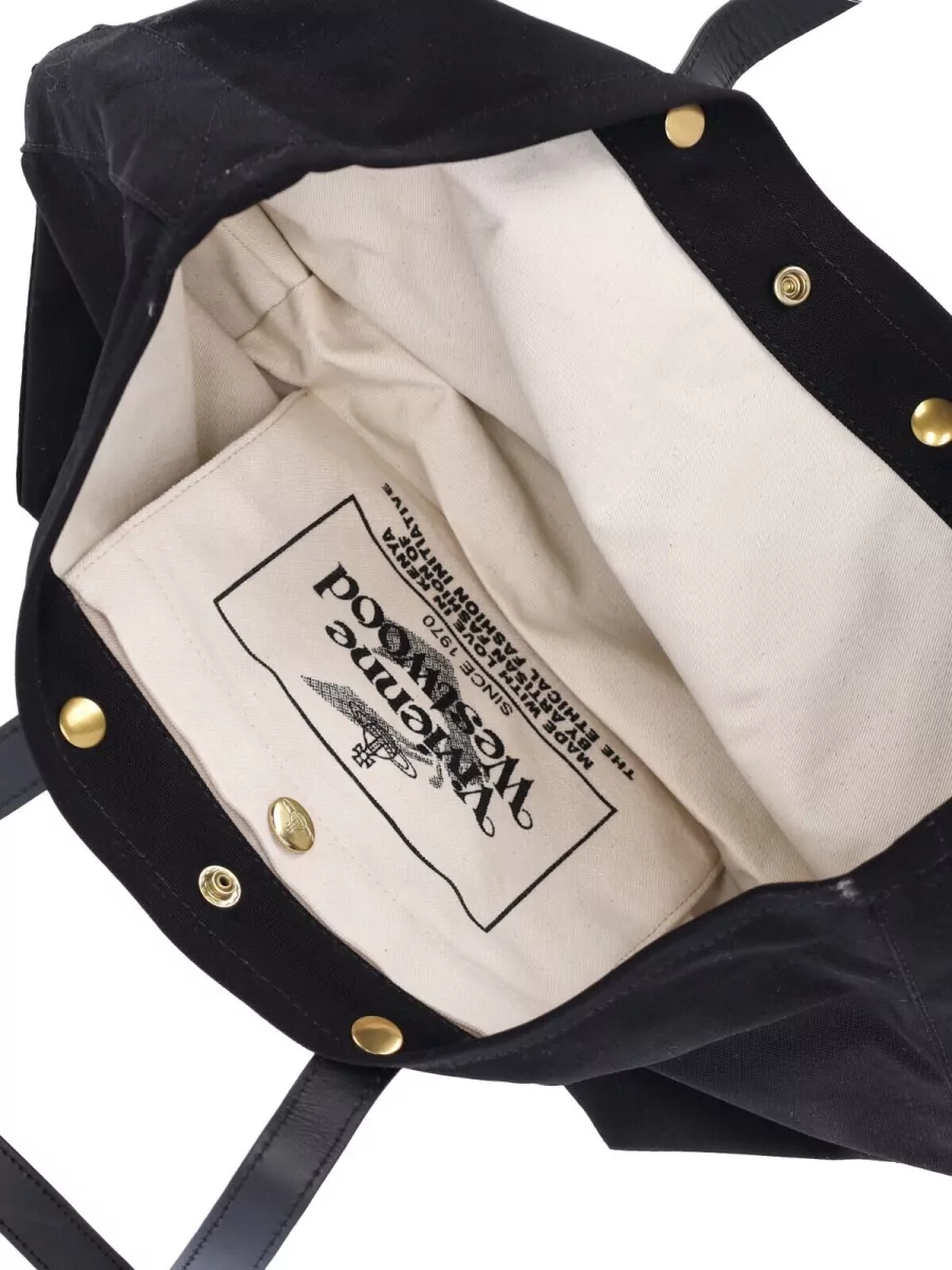 Vivienne Westwood Large Tote Bag Leather Handles Hardware