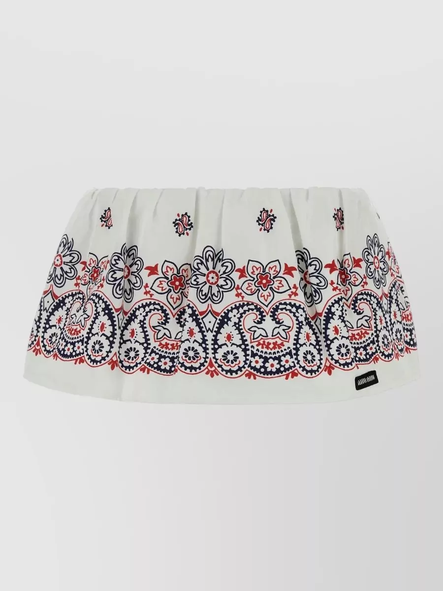 Miu Miu printed mini skirt