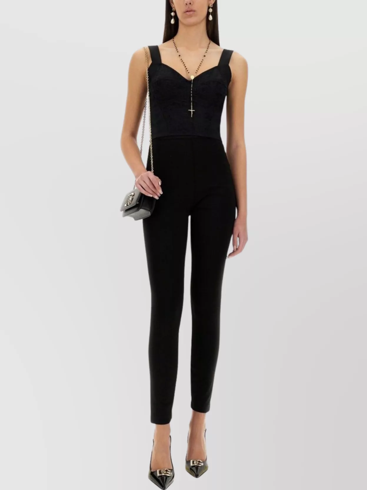 Dolce & Gabbana Ankle Length High-waisted Stretch Fit Leggings