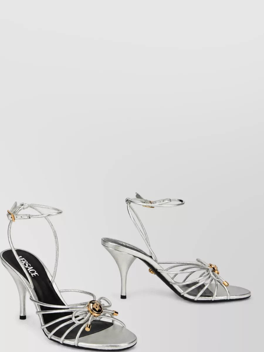 Versace Leather Metallic Sandals
