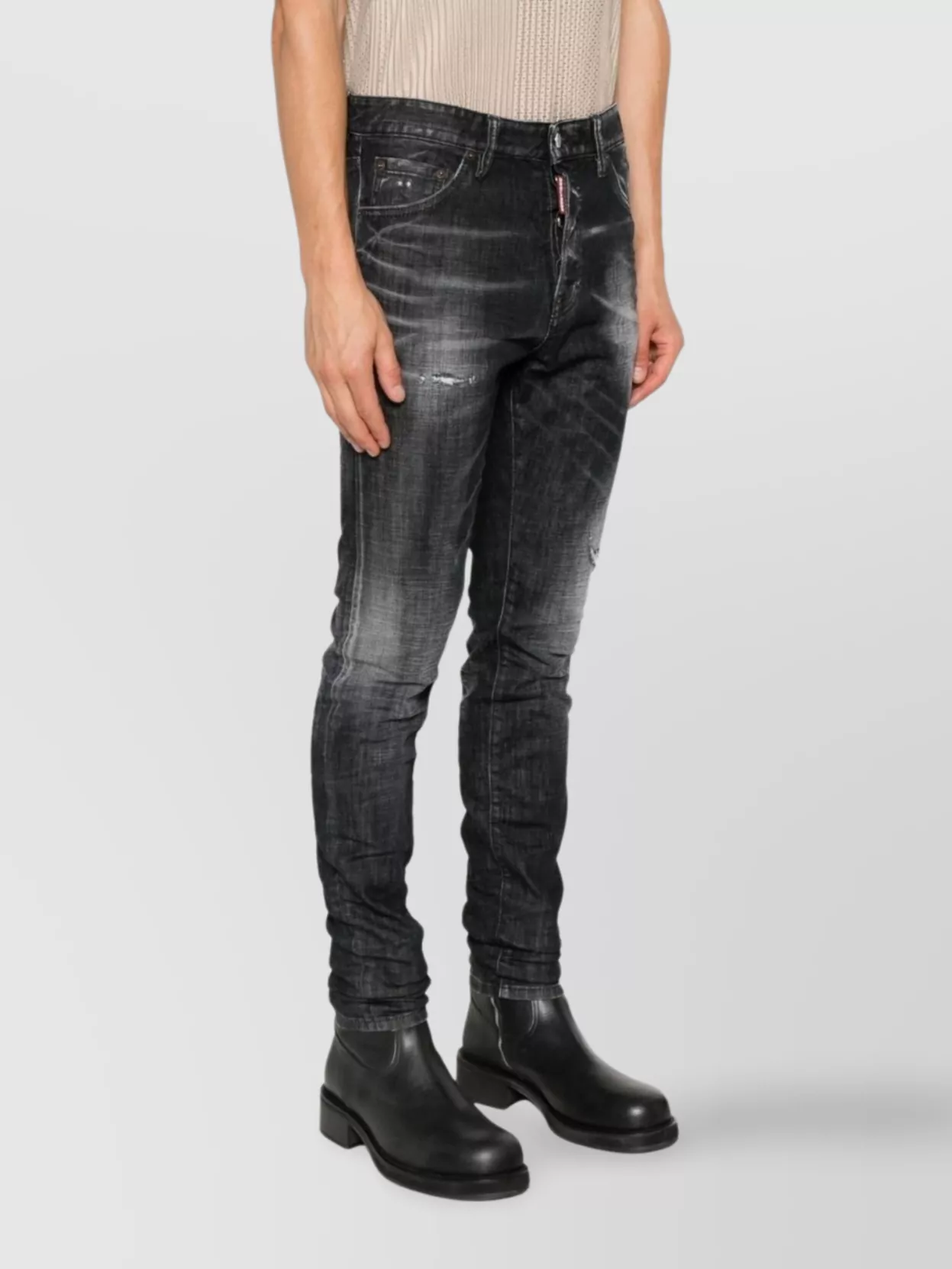 Dsquared2 Straight Fit Trousers With Belt Loops