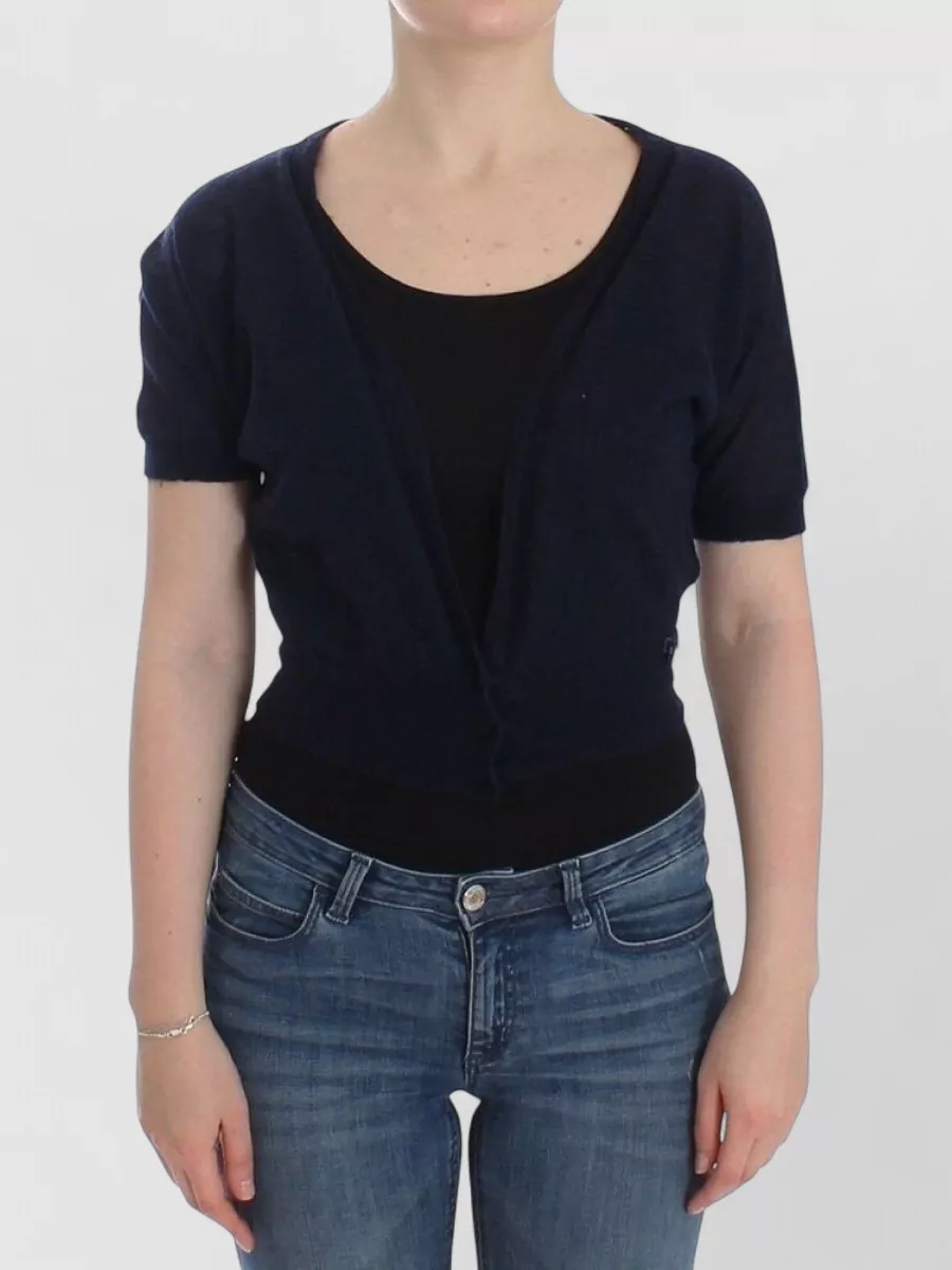 Ermanno Scervino cropped v-neck short-sleeve cardigan