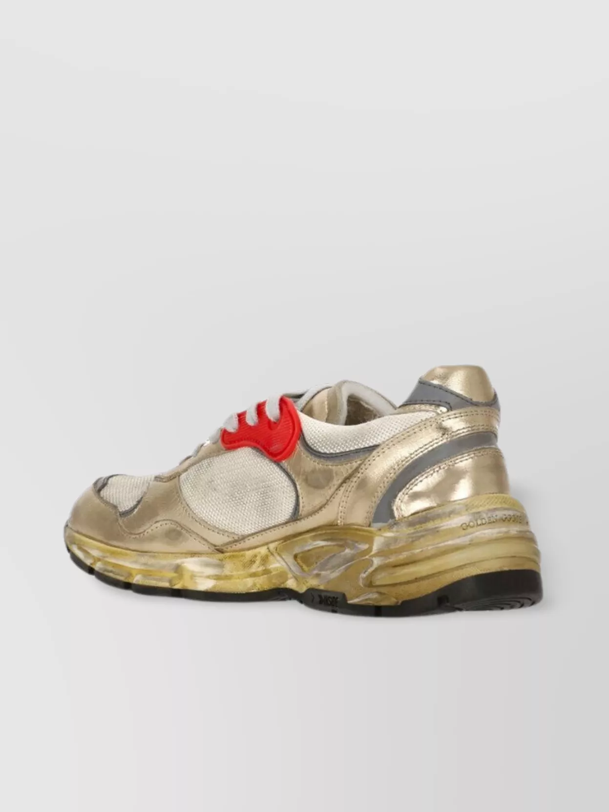 Golden Goose Vintage-finish Golden Leather Sneakers In Green
