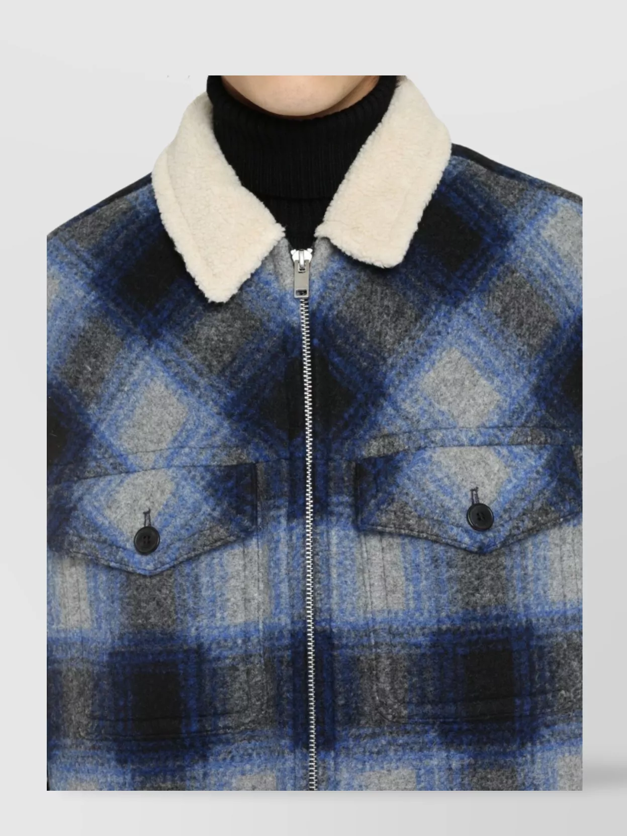 Isabel Marant Vest Sleeveless Zippered Check Motif