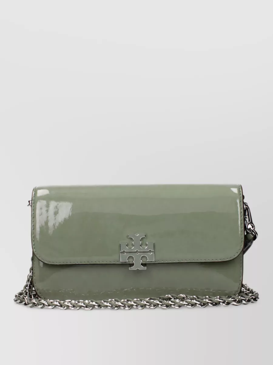 Tory Burch britten patent leather clutch bag