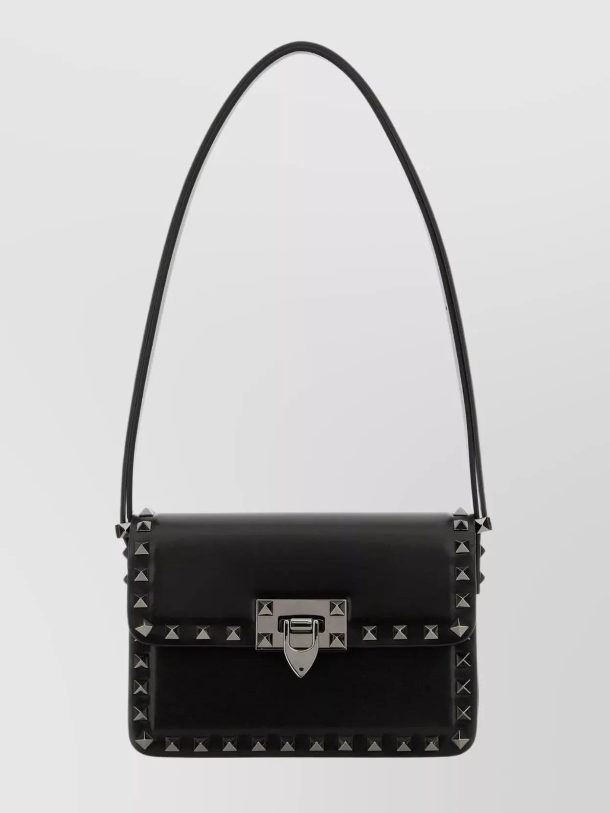 Shop Valentino Leather Rockstud23 Shoulder Bag