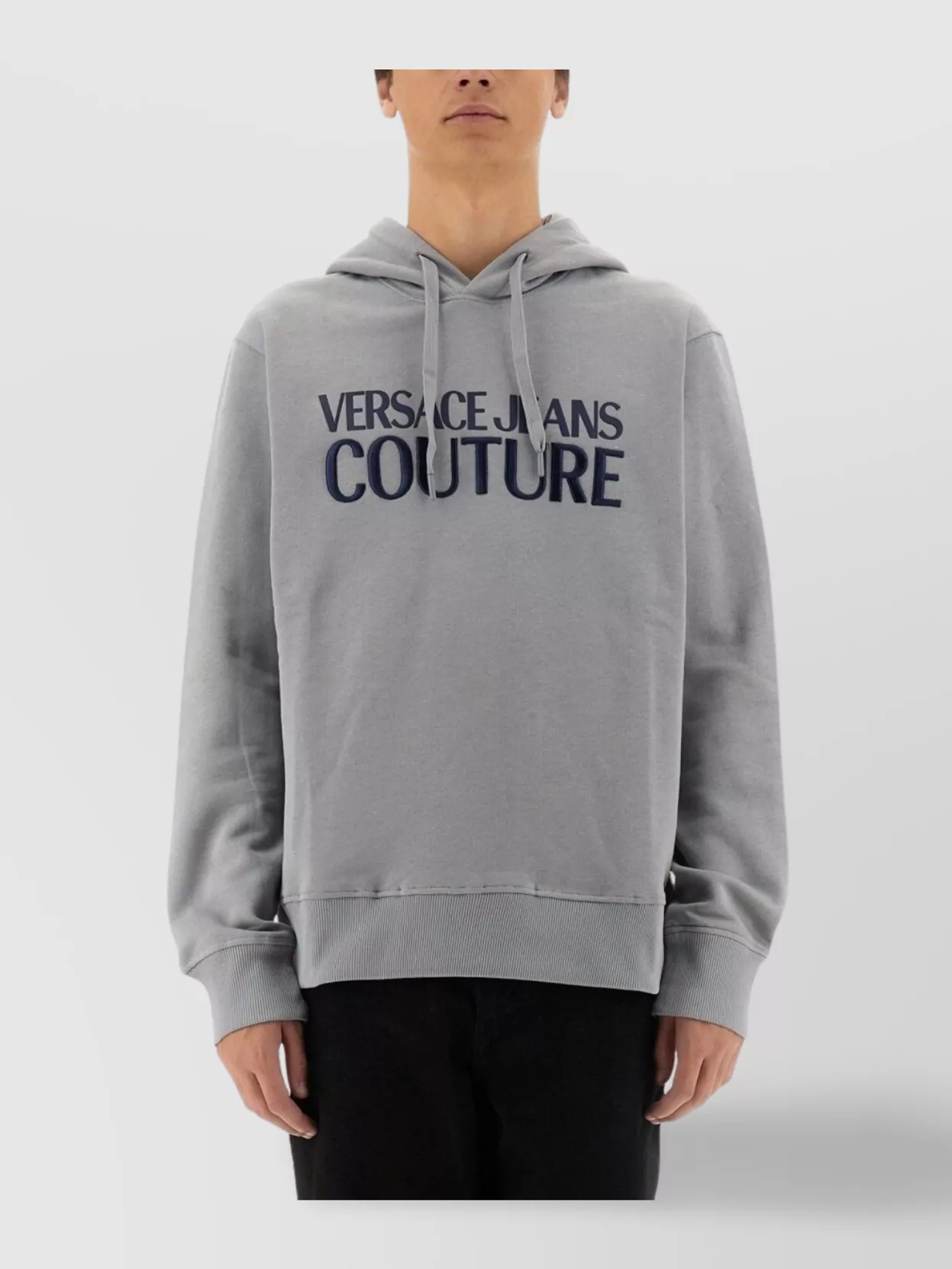 Versace Jeans Couture Hooded Sweatshirt With Ribbed Finish
