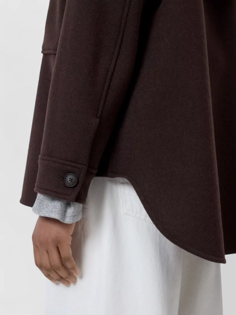 Closed Wool Oversized Single-Breasted Coat