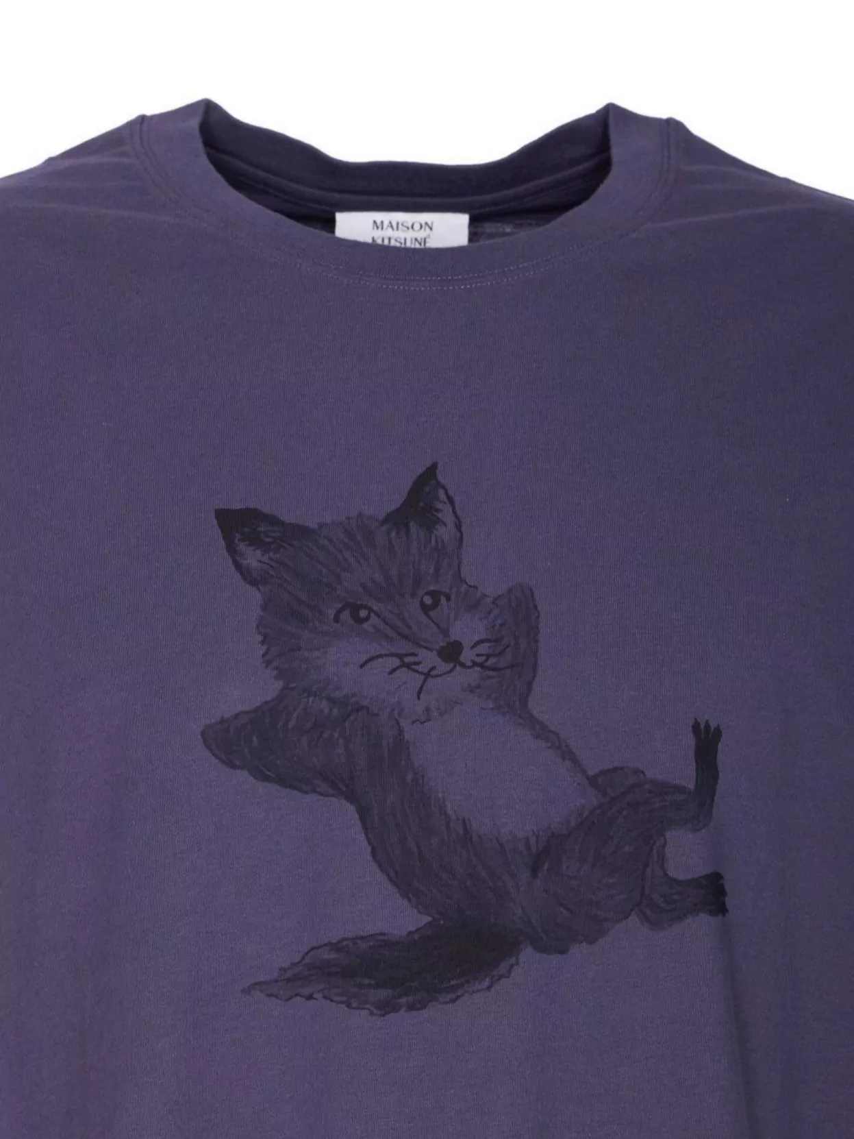 Maison Kitsuné Crewneck Oversize Chillax Graphic Print T-Shirt