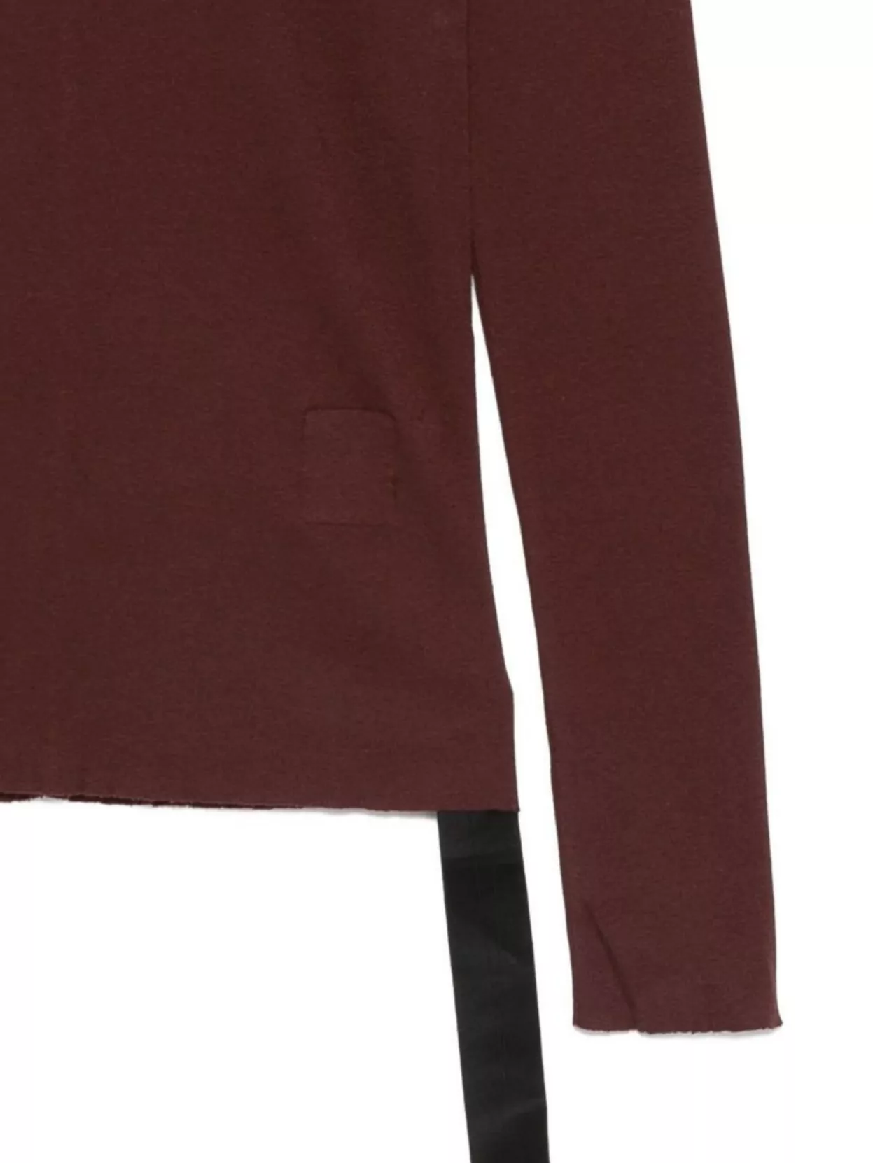 Rick Owens Drkshdw Asymmetric Hem Long Sleeve Ribbed Top