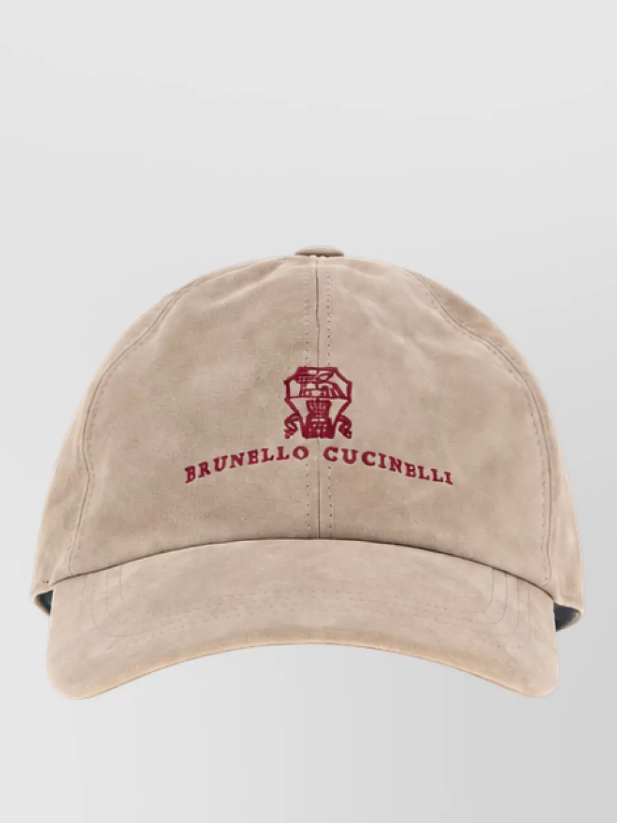 Brunello Cucinelli suede leather baseball cap