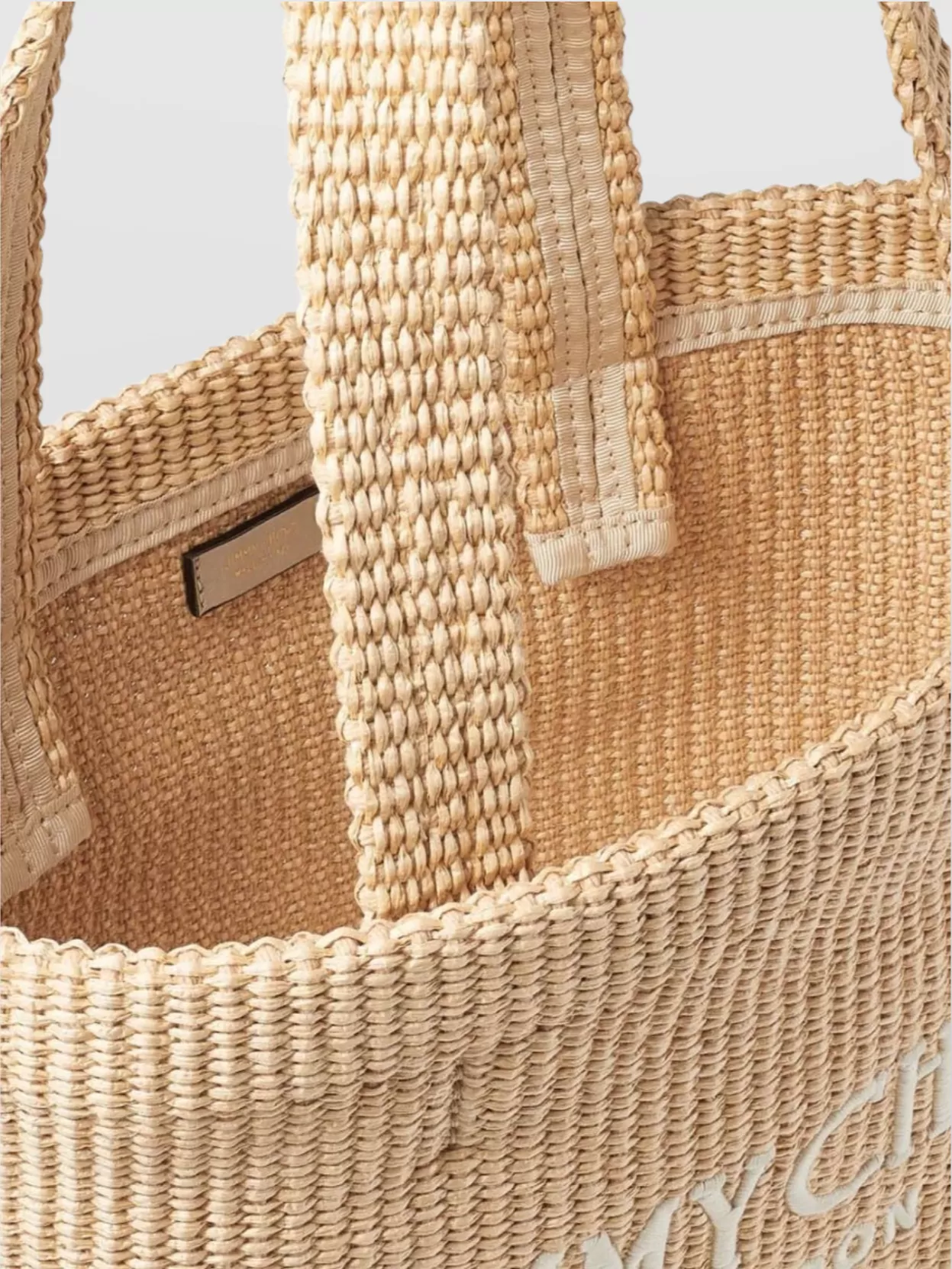 Jimmy Choo Woven Texture Tote Bag East-West