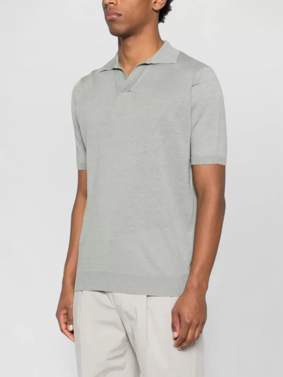 Lardini Polo Collar Short Sleeve Knit Shirt