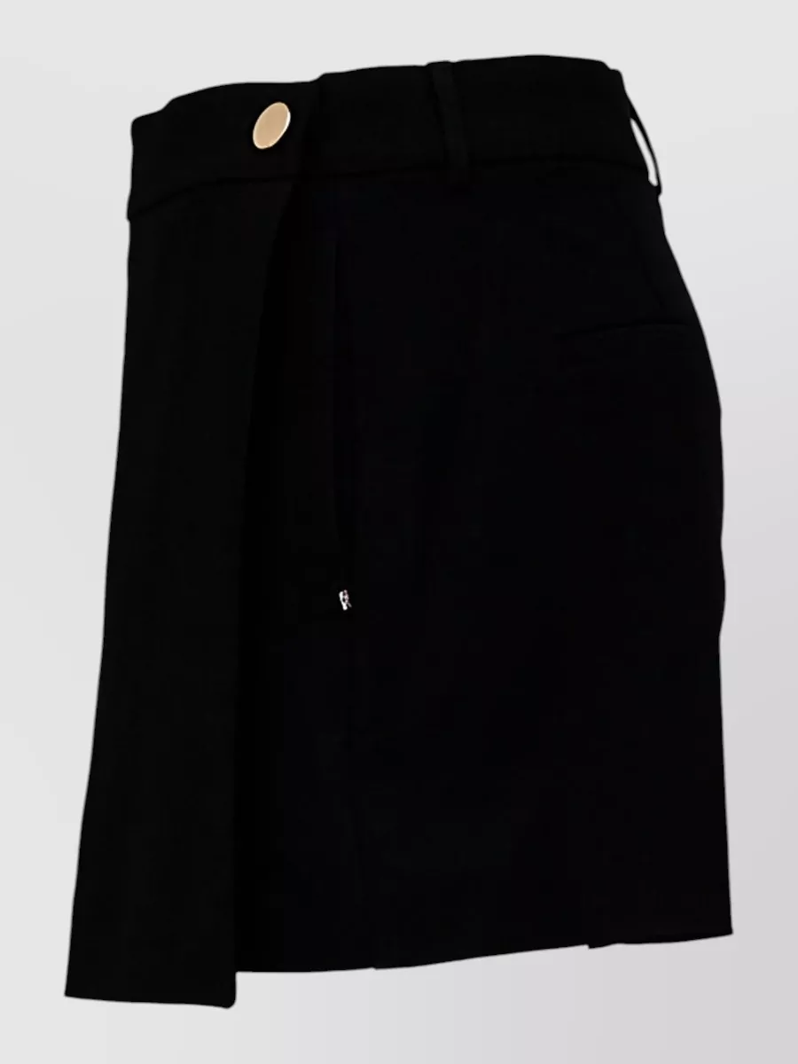 Sportmax Stretch Viscose Panel A-Line Shorts