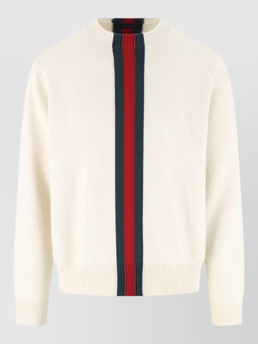 Gucci Wool Ribbed Crewneck Sweater