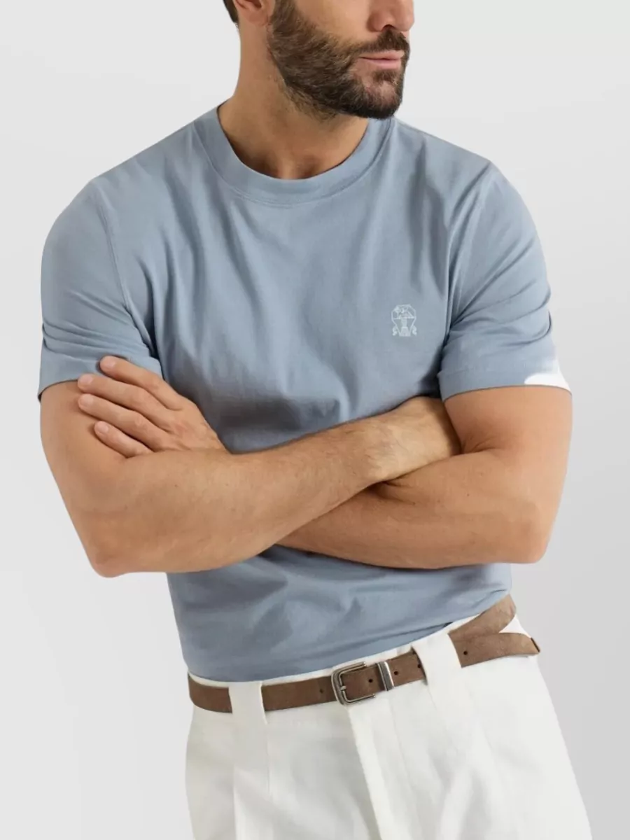 Brunello Cucinelli Crewneck Short Sleeve Printed T-Shirt