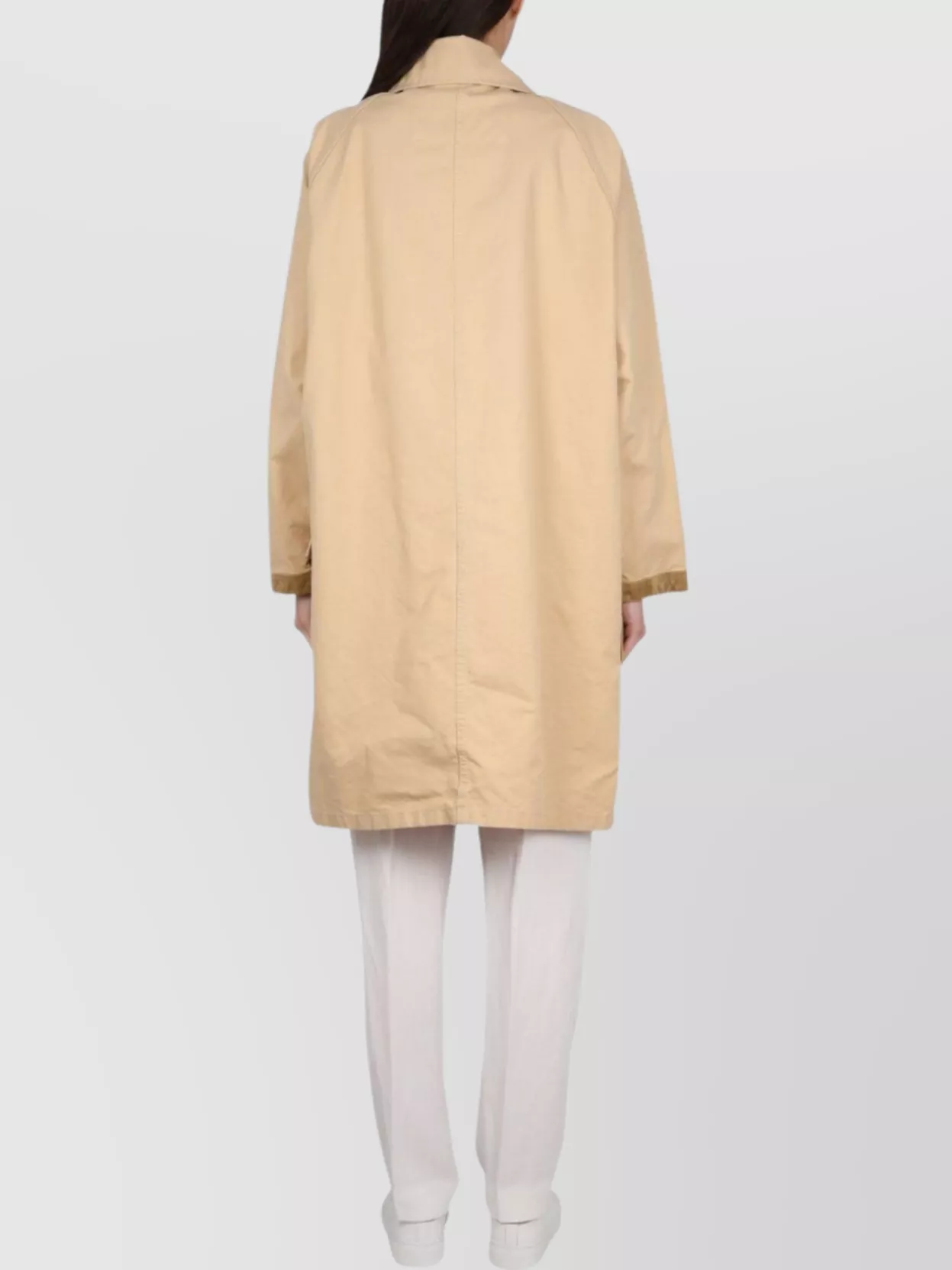 Fay Long Coat With Collar And Pockets
