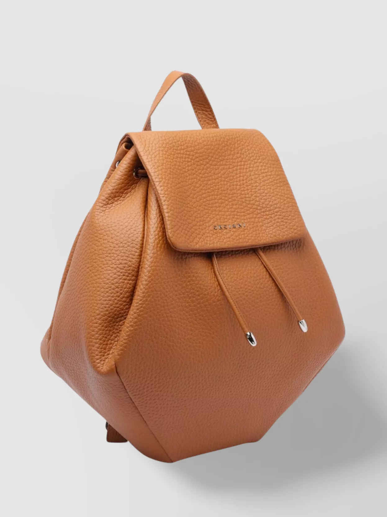 Orciani Handle Straps Pebbled Soft Backpack