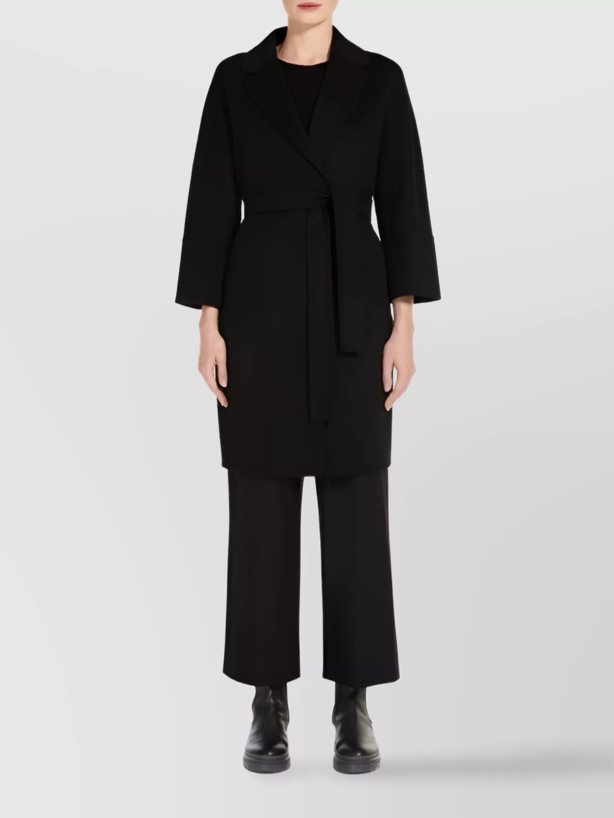 S Max Mara Short Double-Faced Wool Coat