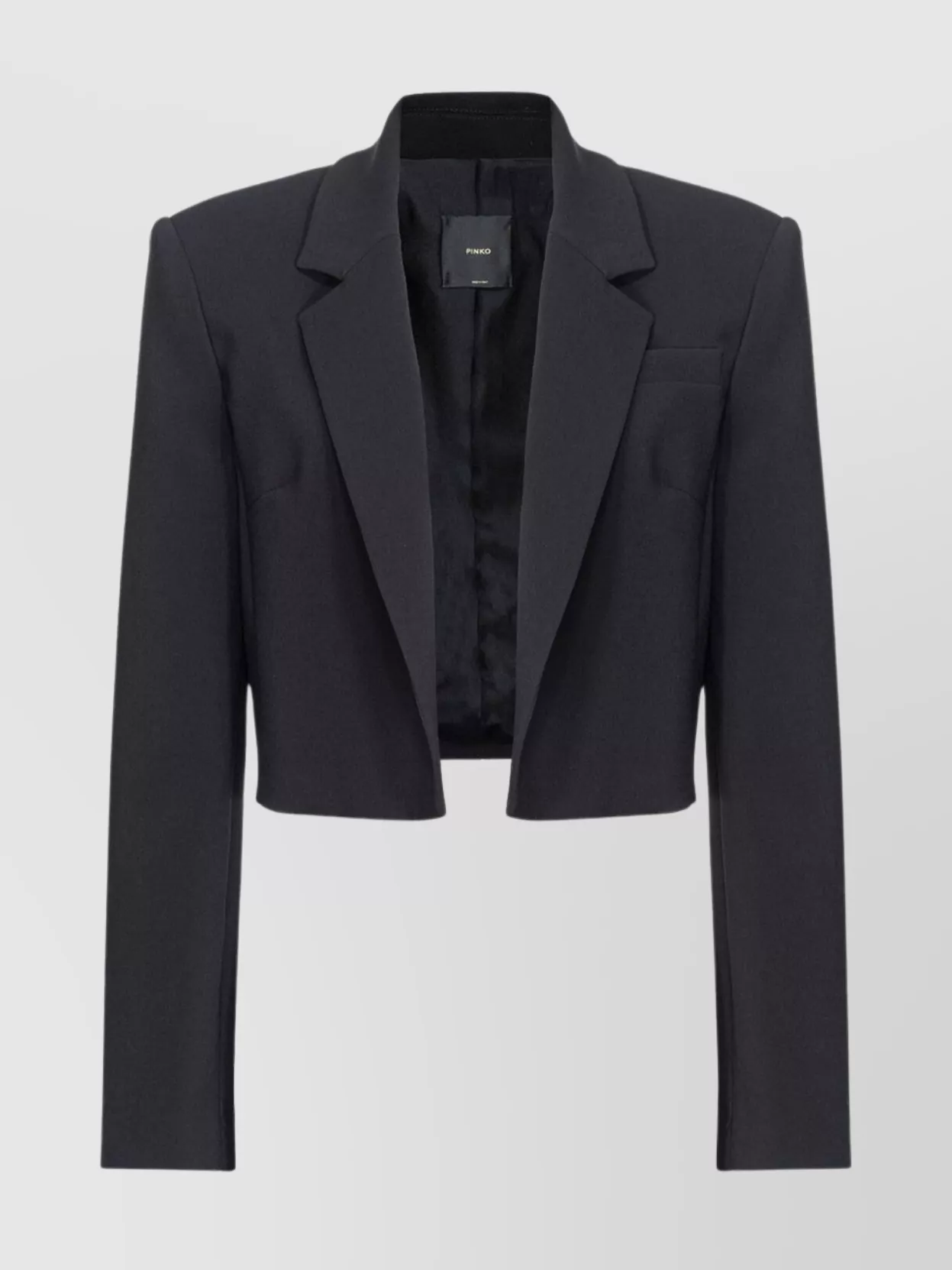 Pinko Short Jacket With Pockets And Lapels In Gray