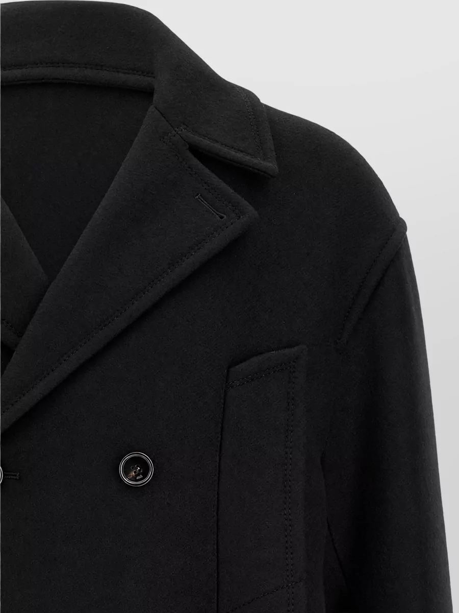 Ami Paris Virgin Wool Double-Breasted Coat