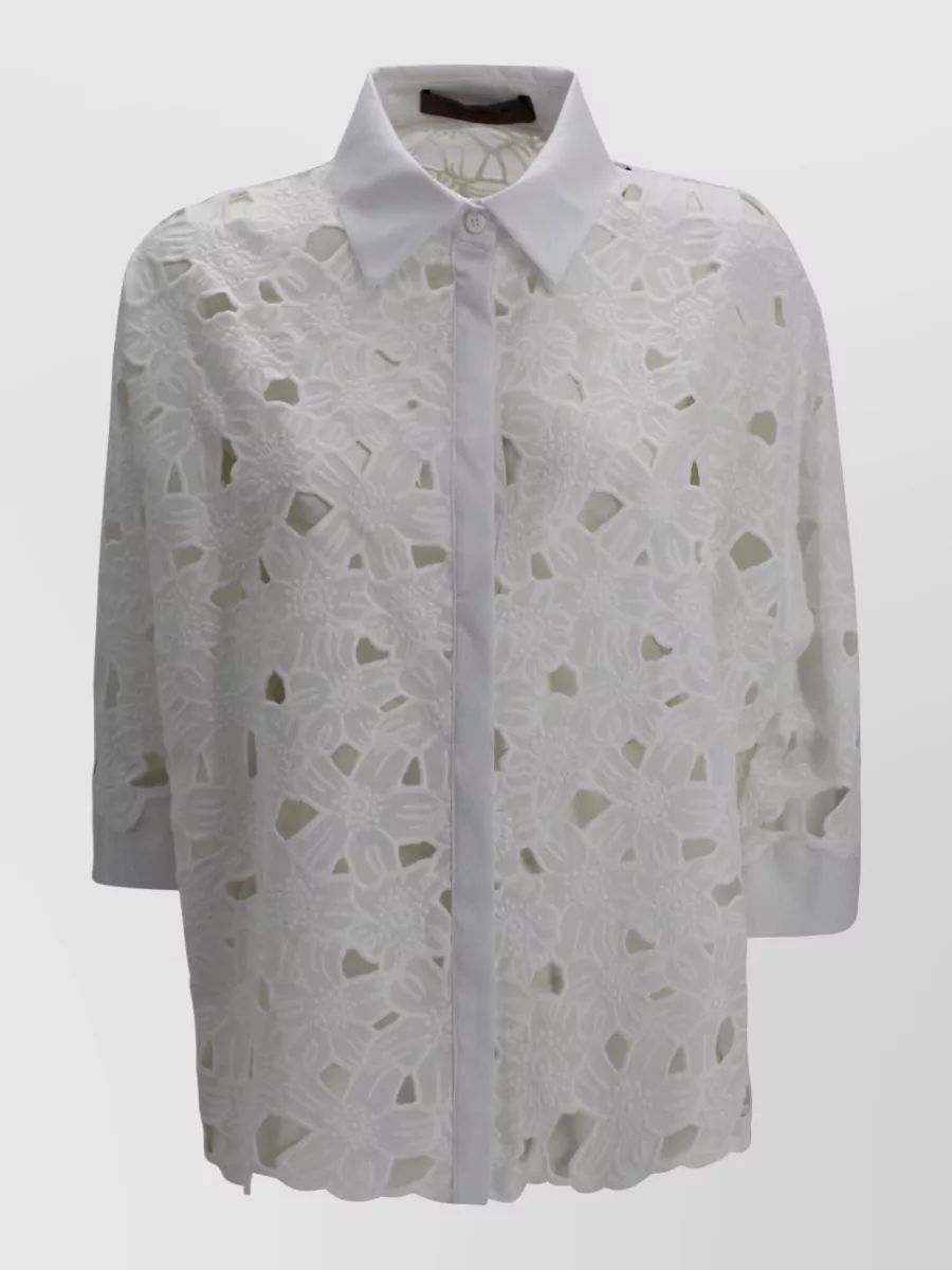 D.exterior Cotton Embroidered Shirt