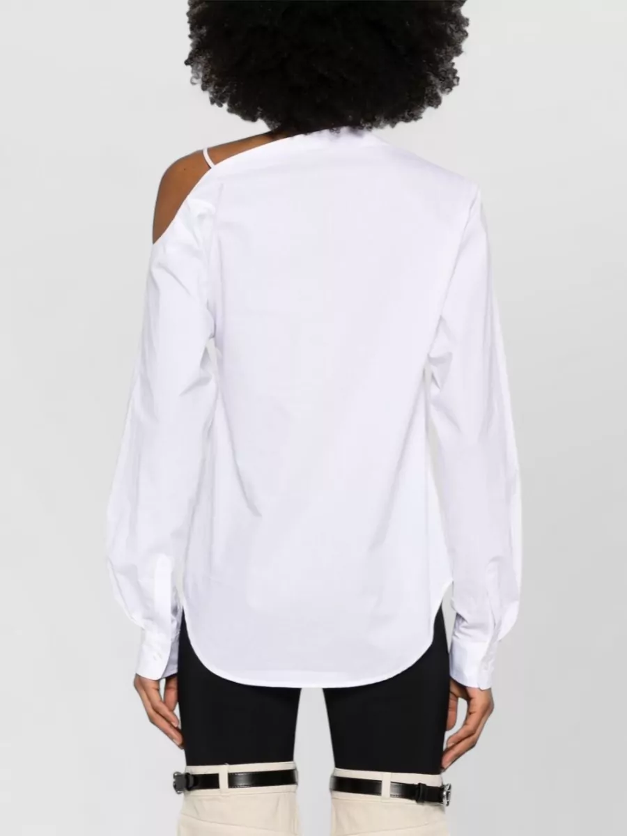 Coperni Cotton Asymmetric Long-Sleeve Shirt