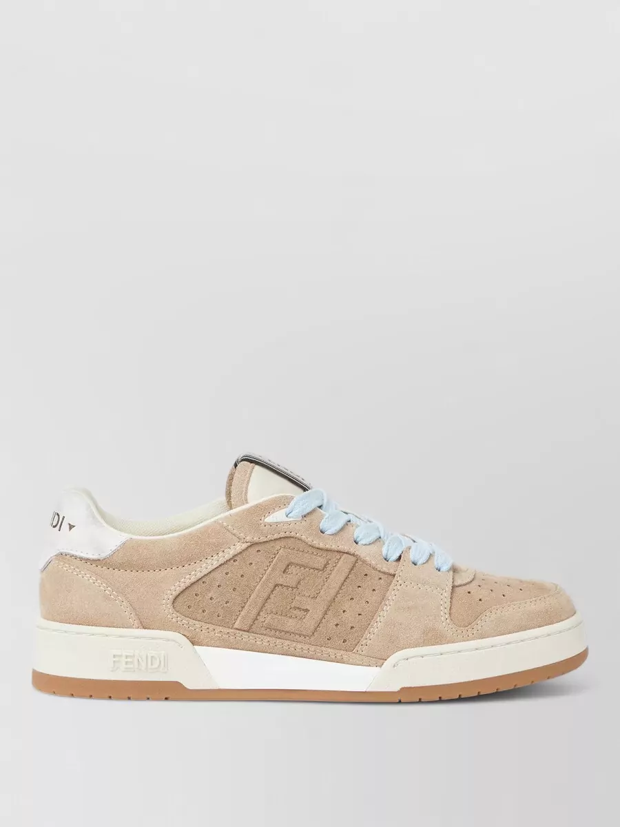 Fendi Suede Lace-Up Sneakers
