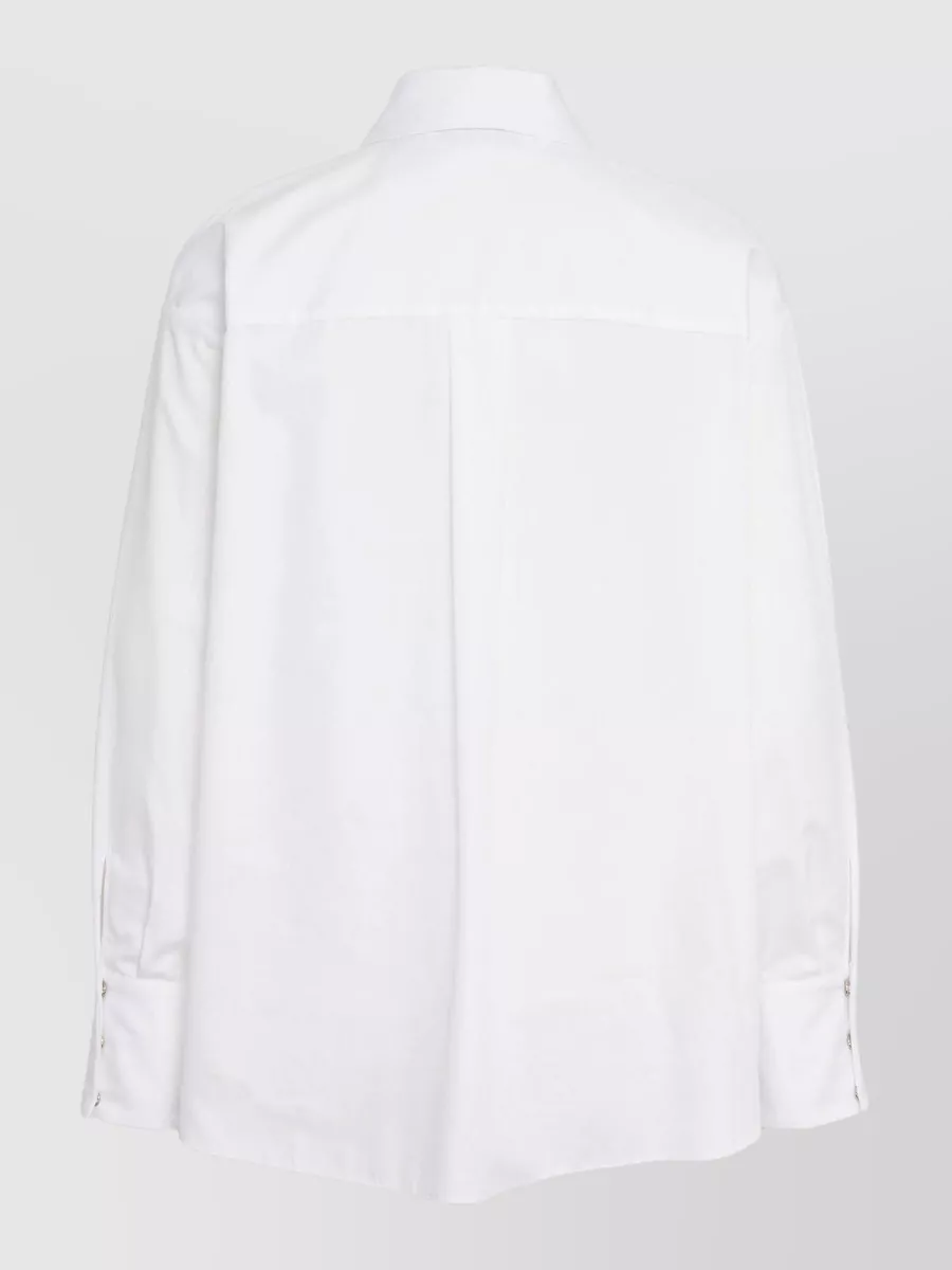 Elisabetta Franchi Cotton Shirt And Matching Tie Detail