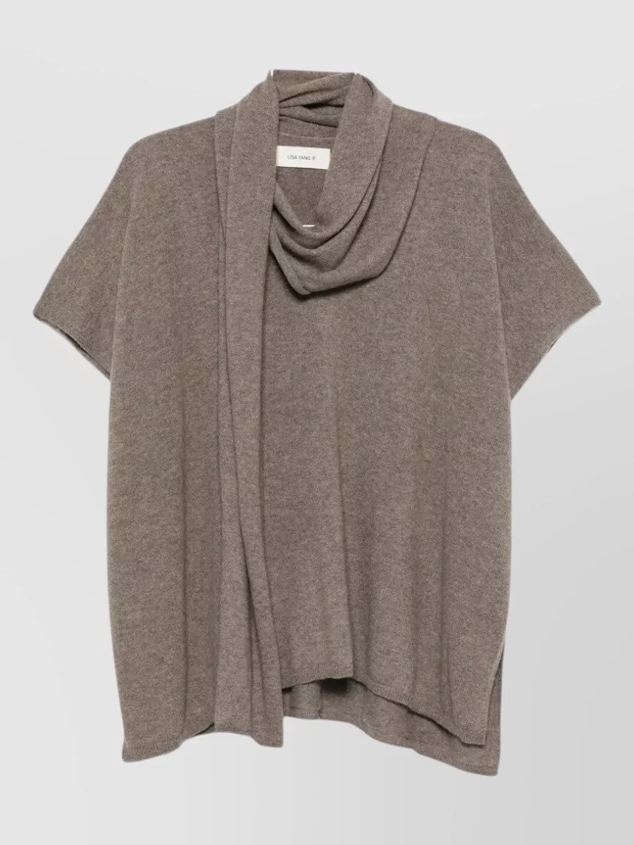 Lisa Yang Cashmere v-neck short-sleeve sweater