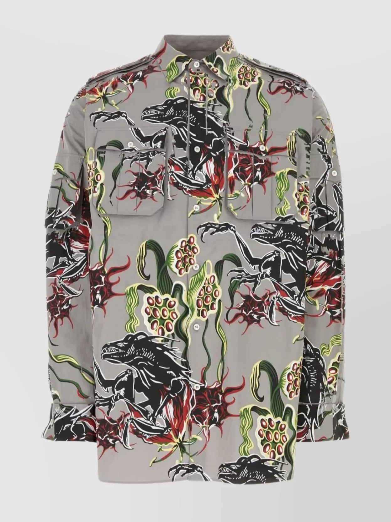 Shop Prada Floral Print Button-down Shirt
