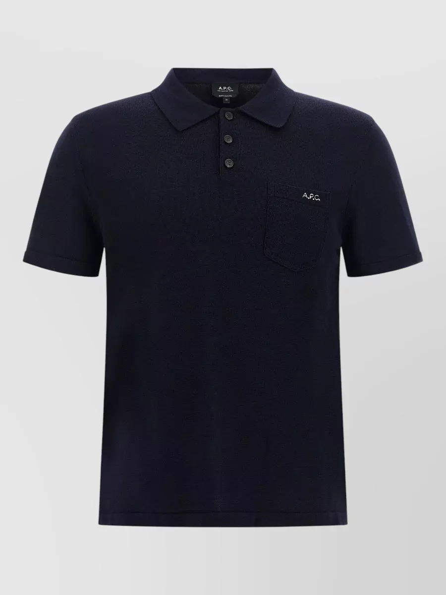 A.P.C. virgin wool short-sleeve polo shirt