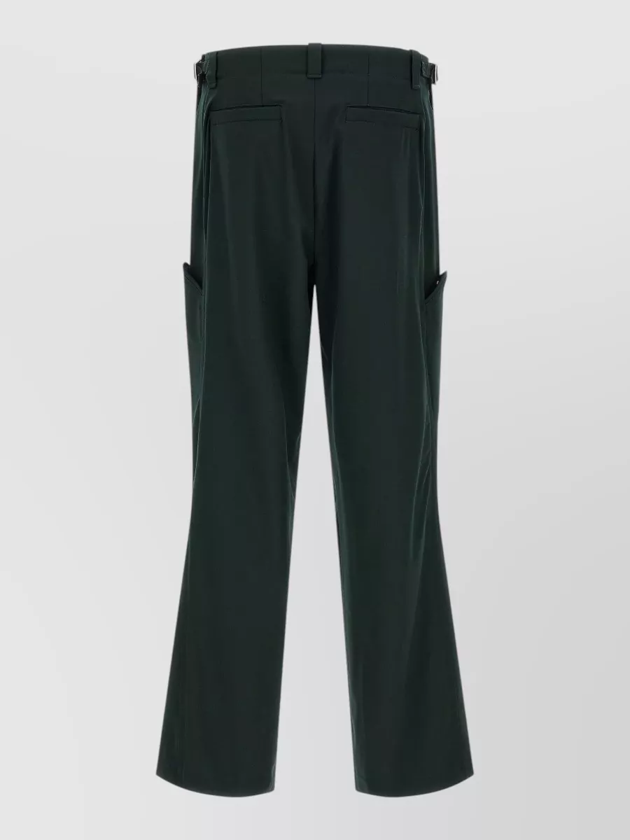 Kiko Kostadinov virgin wool pleated wide-leg straight-leg trousers
