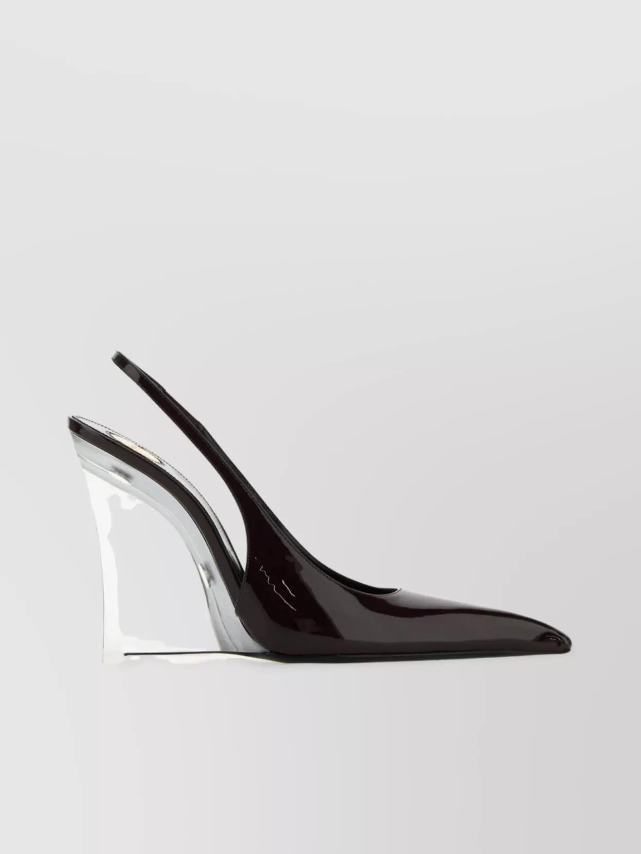 SAINT LAURENT WEDGES MILLER LEATHER PATENT FINISH