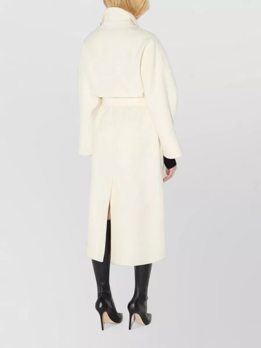 Elisabetta Franchi Wool Oversized Belted Coat
