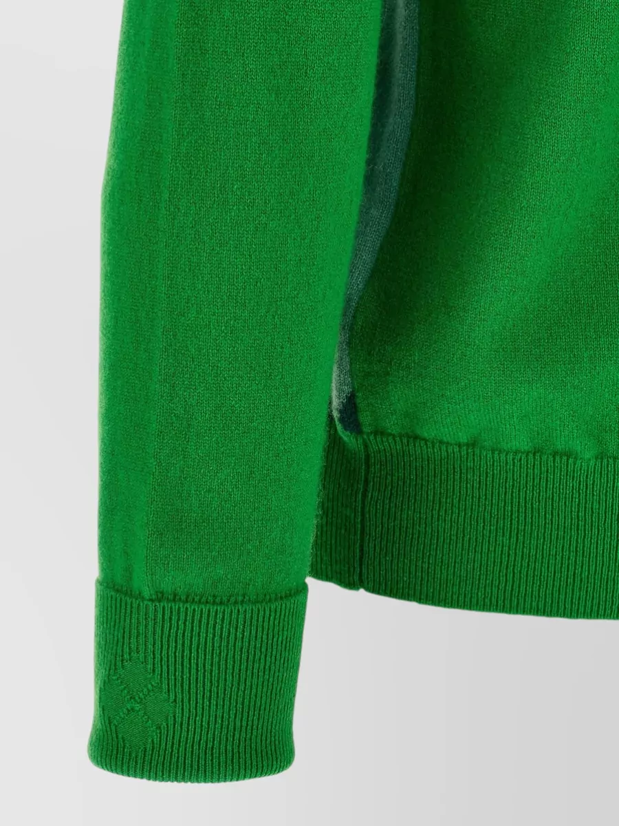 Ballantyne Cashmere Diamond-Pattern Ribbed Crew-Neck Jumper