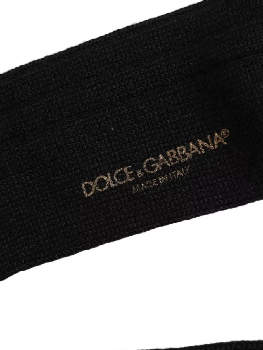 Dolce&Gabbana Logo Print Over The Calf Socks