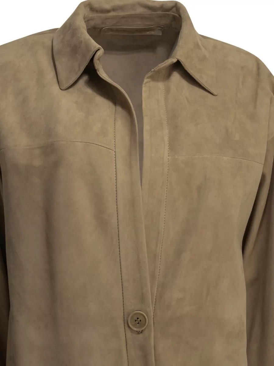Salvatore Santoro Suede Leather Single Breasted Coat