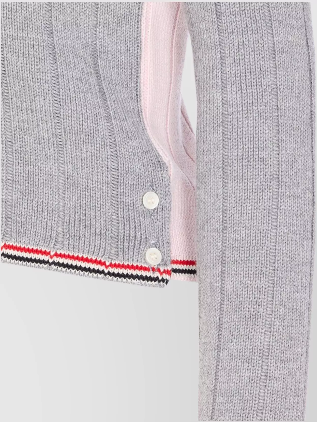 Thom Browne Knitwear Crew Neck Ribbed Texture Pullover