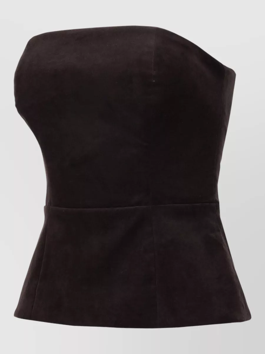 Parosh Strapless Bustier Top Fitted Silhouette