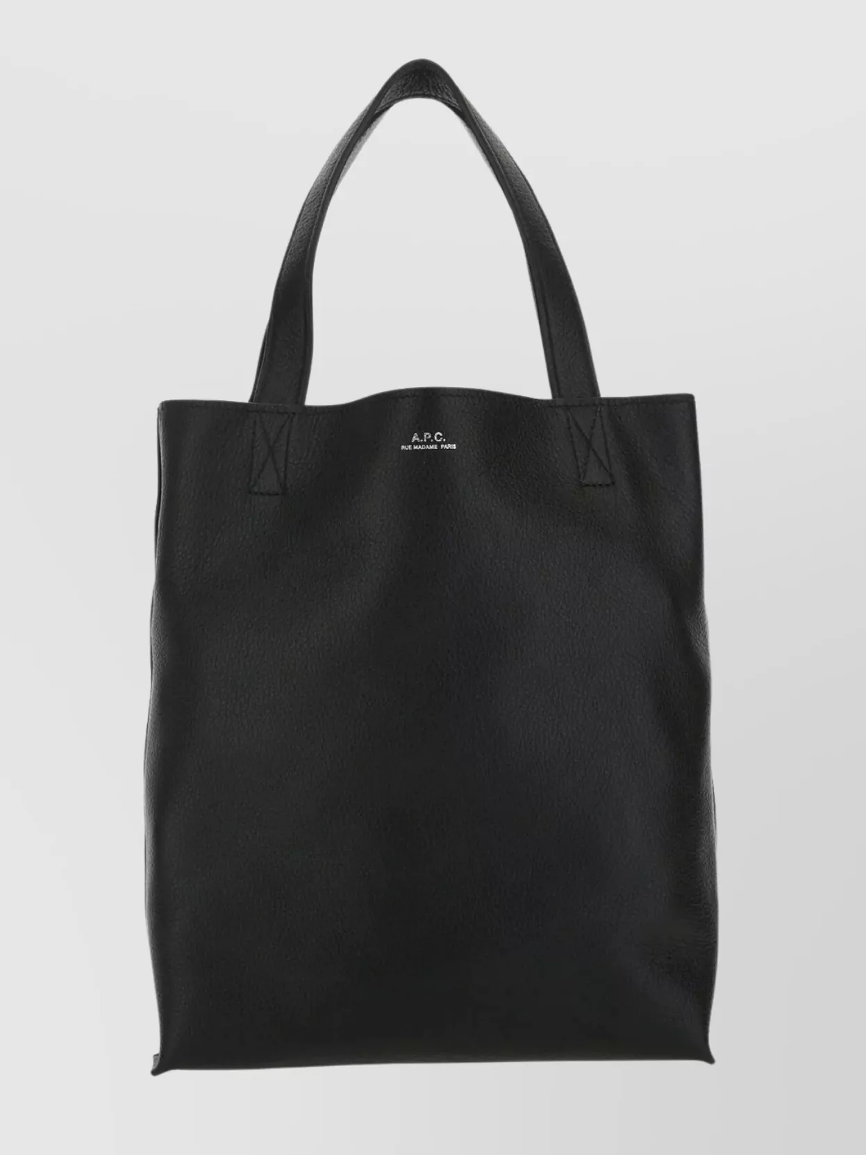 APC STRUCTURED LEATHER TOTE BAG