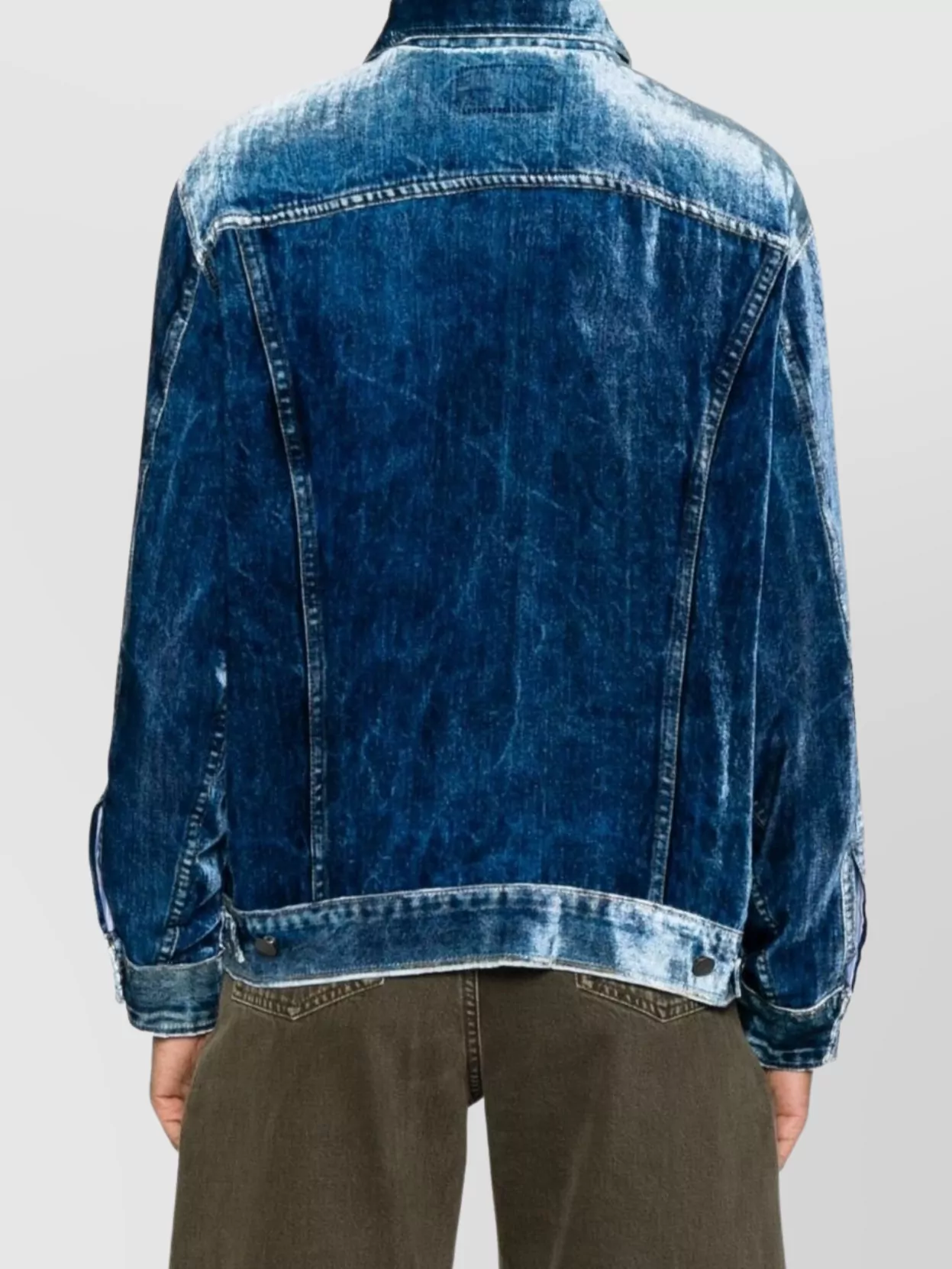 Pierre Louise Mascia Denim Jacket With Flap Pockets And Long Sleeves In Blue