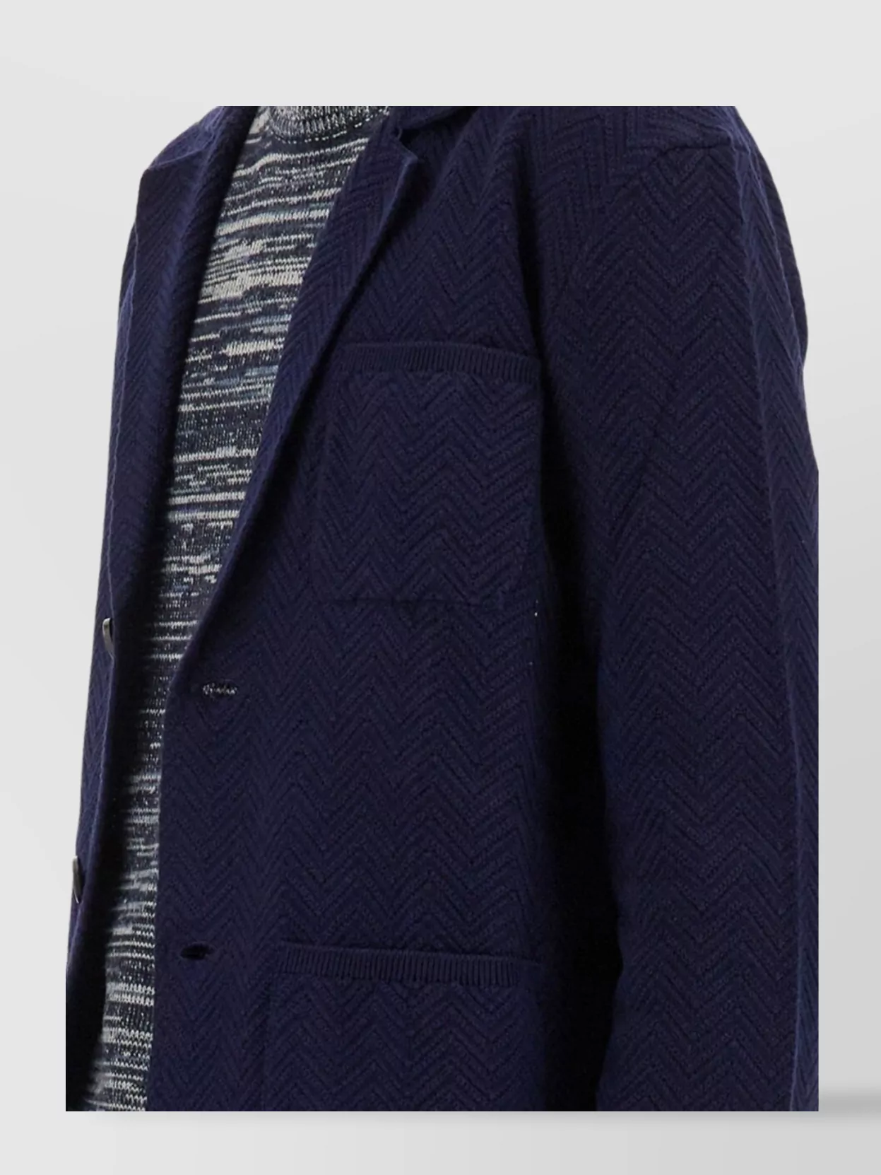 Missoni Textured Knit Crew Neck Cashmere Sweater