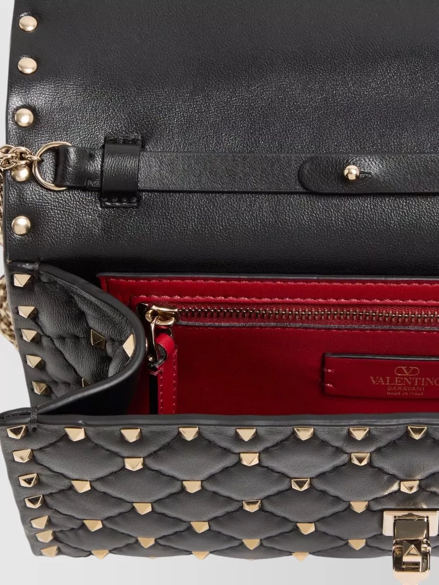 Valentino Garavani Rockstud Spike Leather Clutch Bag