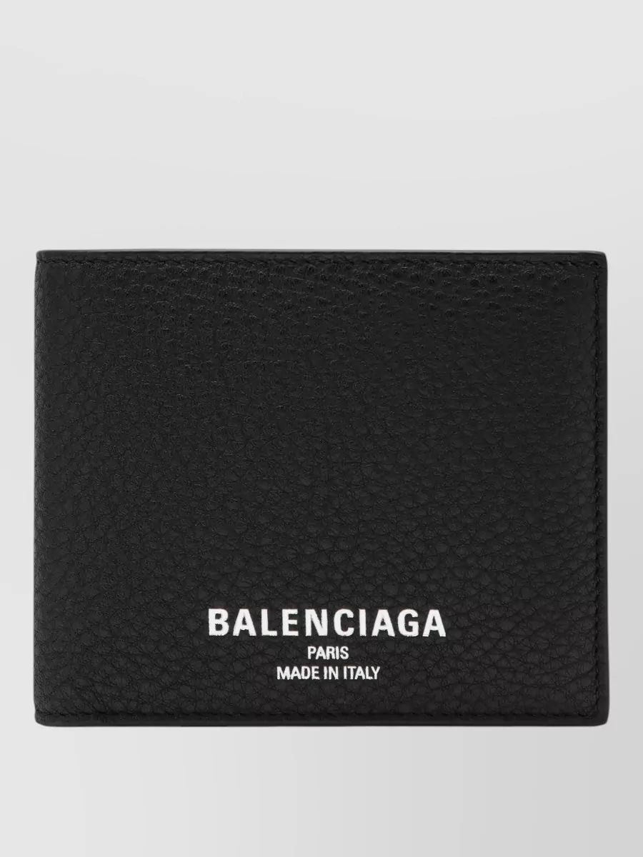 Balenciaga leather credit folded wallet